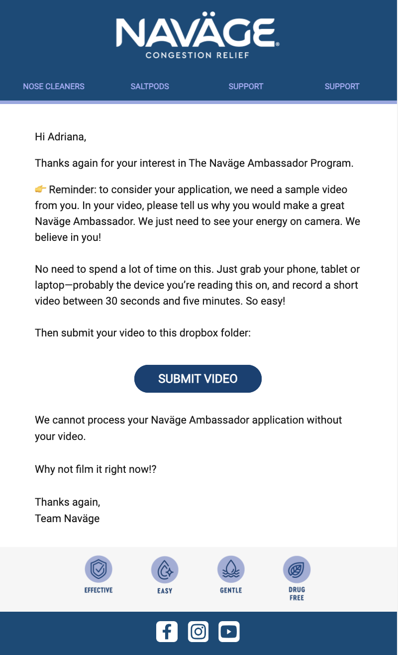 Application email 3